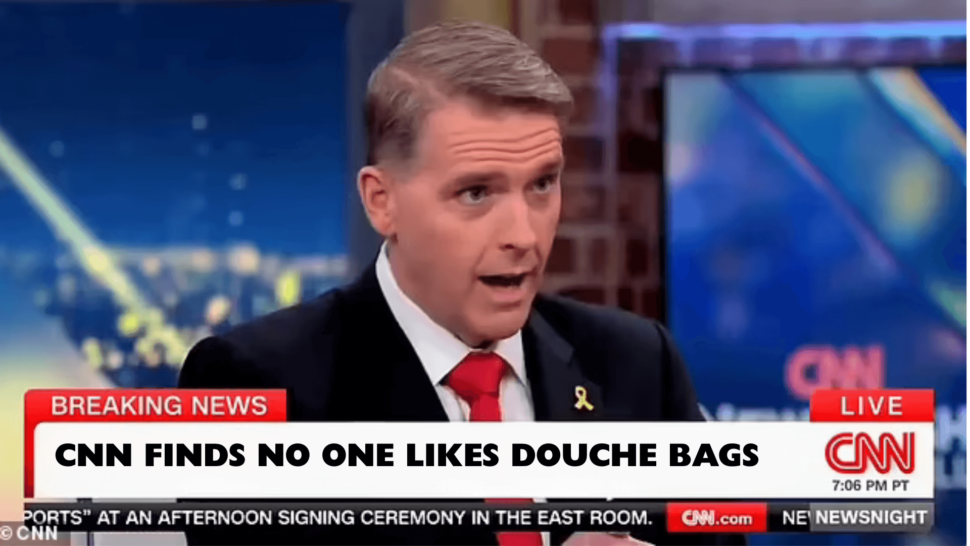CNN REALIZES NO ONE LIKES DOUCHE BAGS
